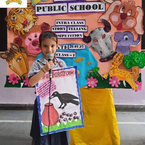 Story telling competition at Aryan Public School
