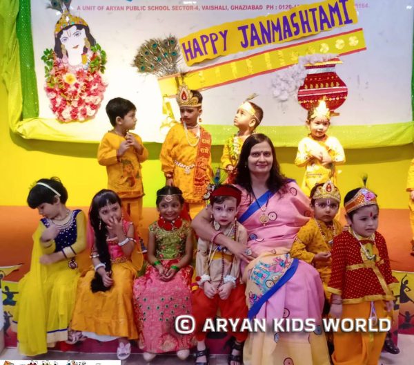 Janmashtami celebration at Aryan kids world