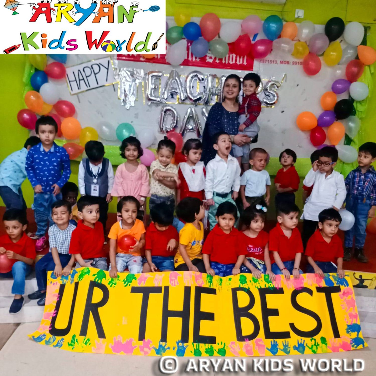 Teachers day celebration at Aryan kids world